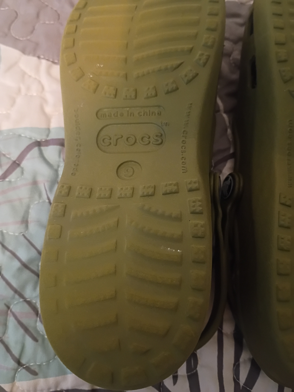 Olive Green Slip-On Clog Shoes - Picture 6 of 11